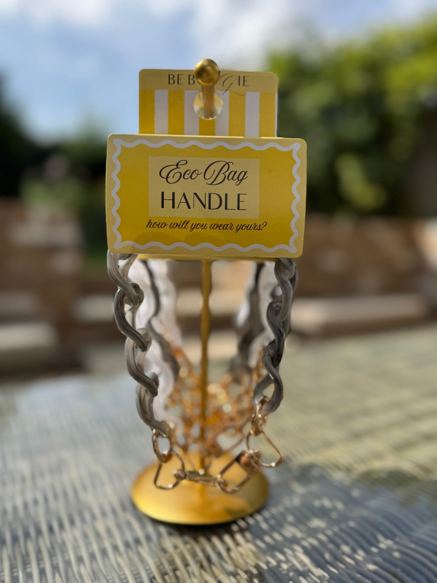 Grey Acrylic Handle for your Eco Bag image 2