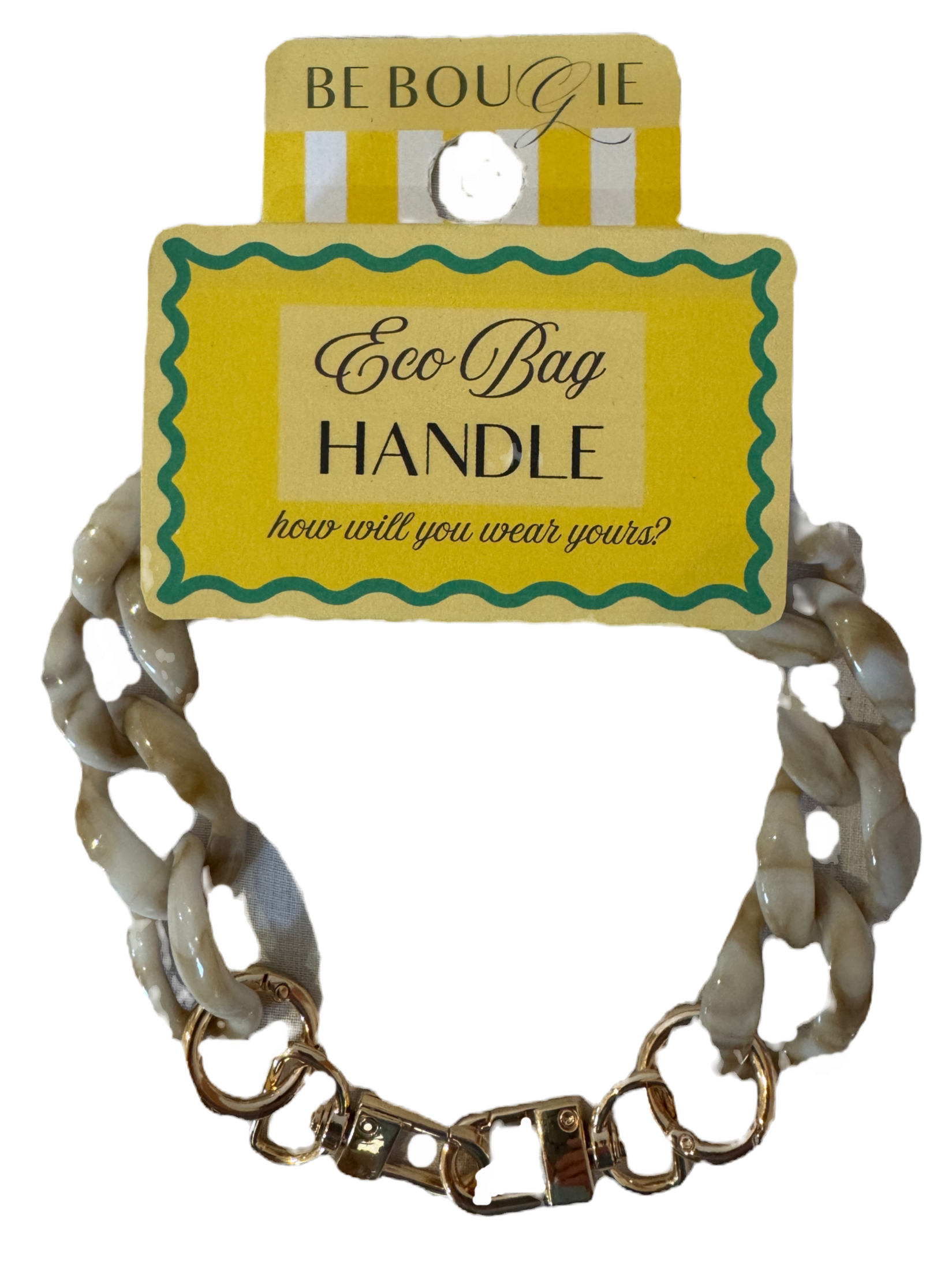 Beige Acrylic Handle for your Eco Bag image 0