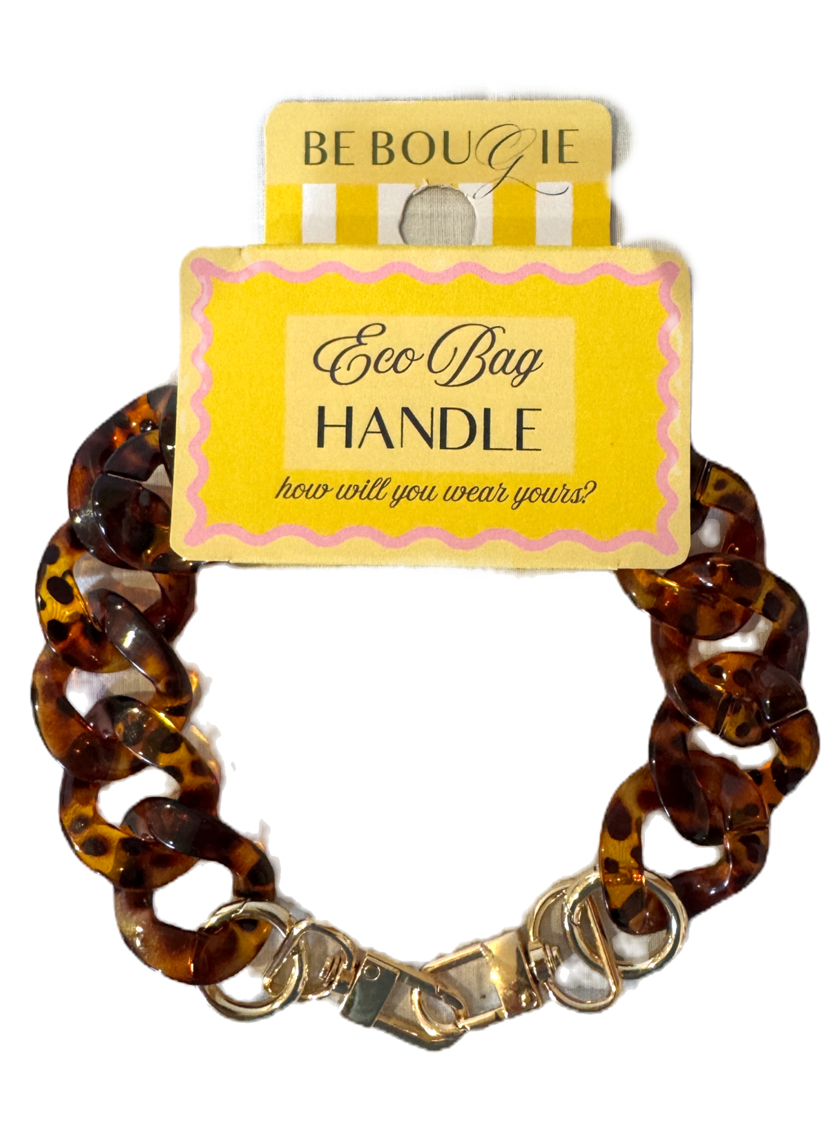 Tortoiseshell Acrylic Handle for your Eco Bag image 0