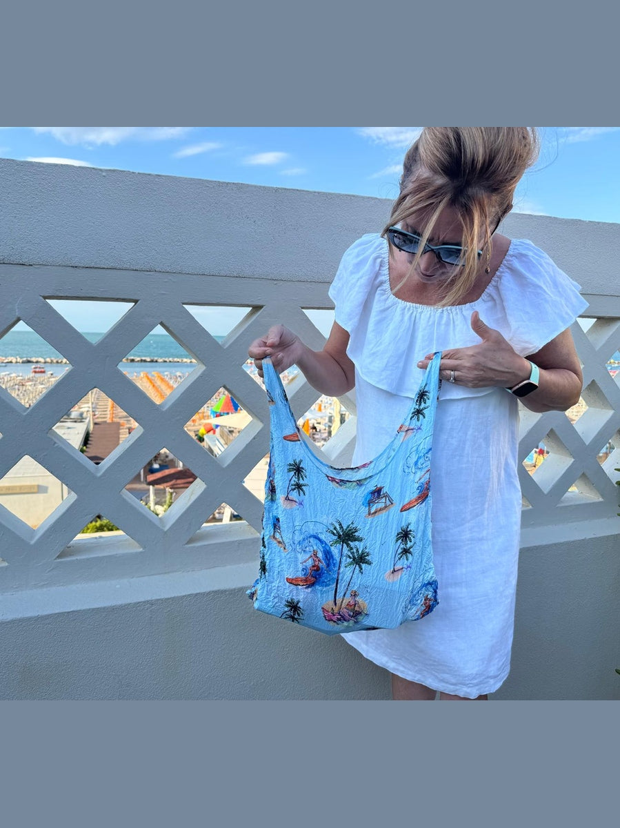 Tote Bag Sun, Sea & Surf Sustainable Stretchy Eco Shopper