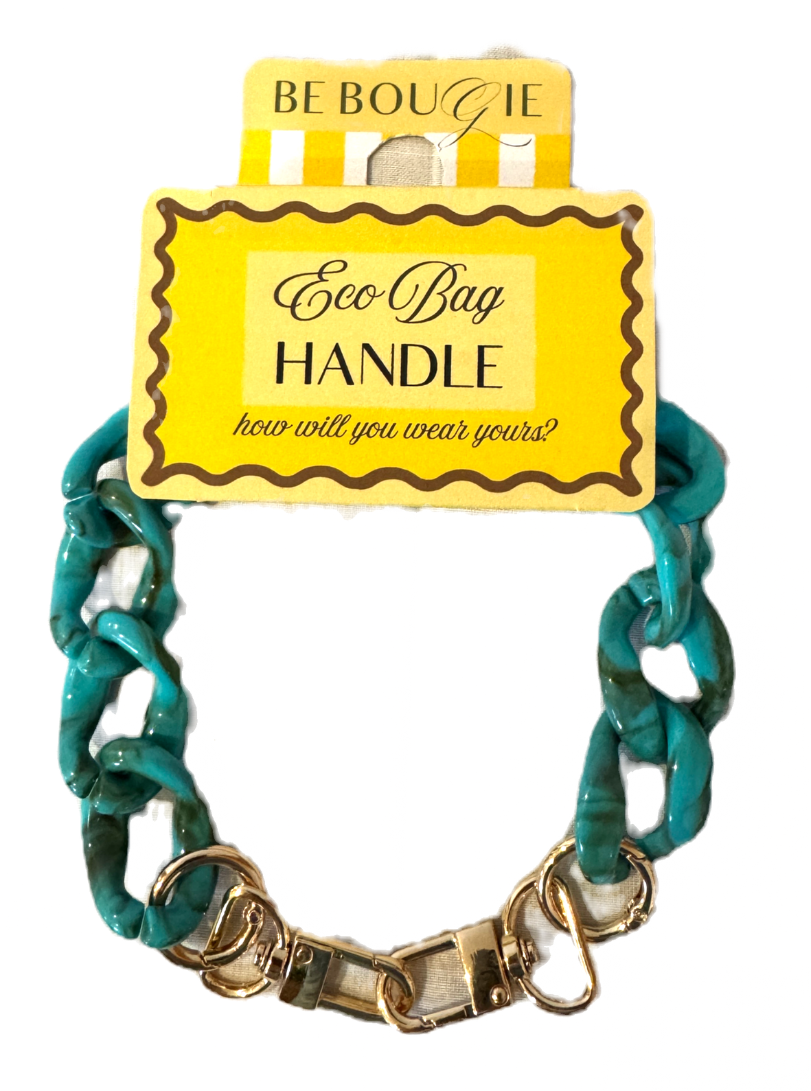 Turquoise Acrylic Handle for your Eco Bag image 0