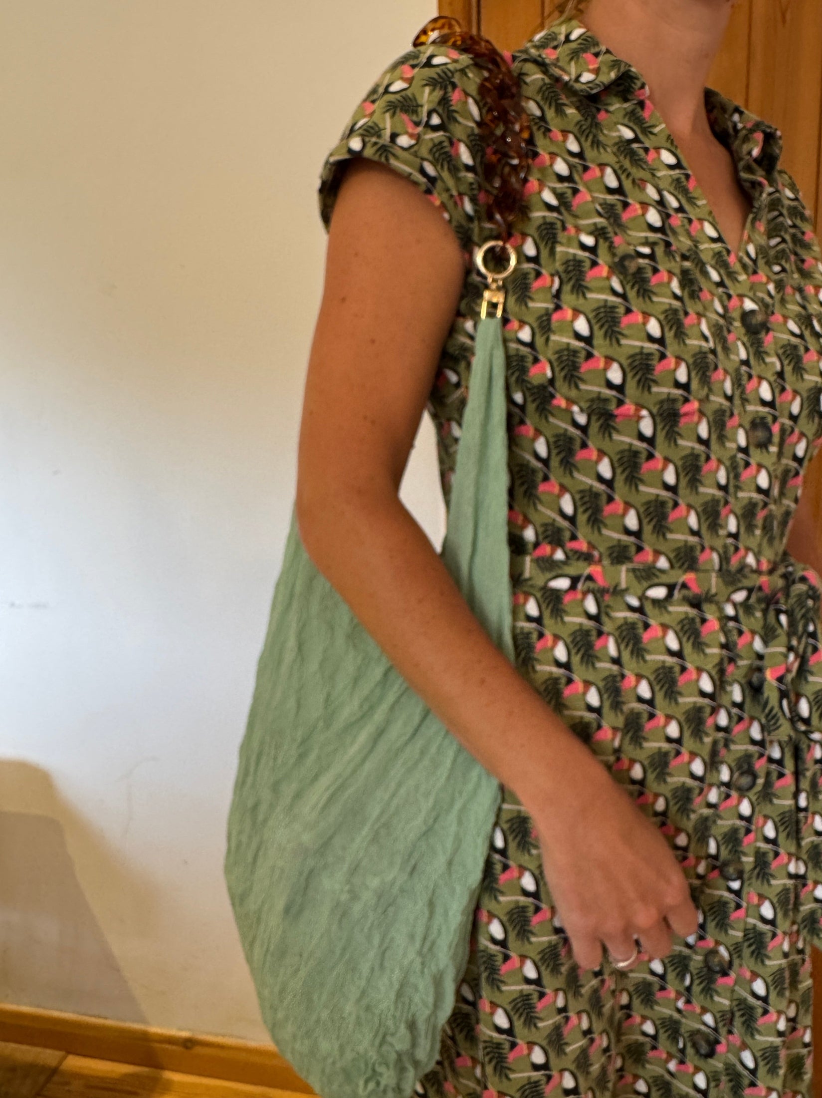 Tortoiseshell Acrylic Handle for your Eco Bag image 5