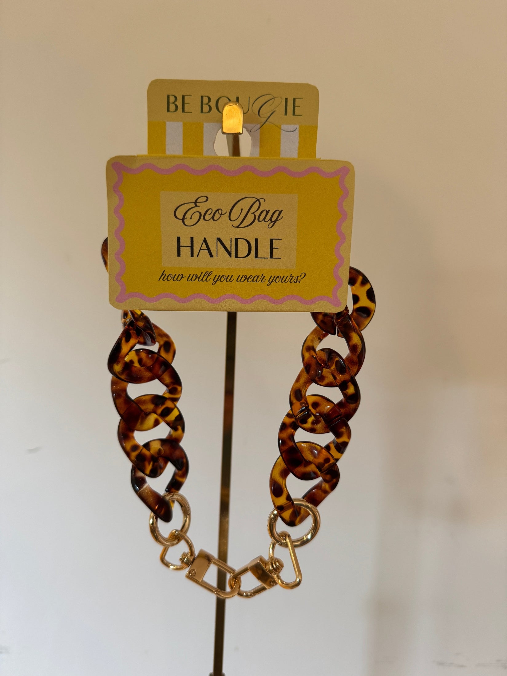 Tortoiseshell Acrylic Handle for your Eco Bag image 2