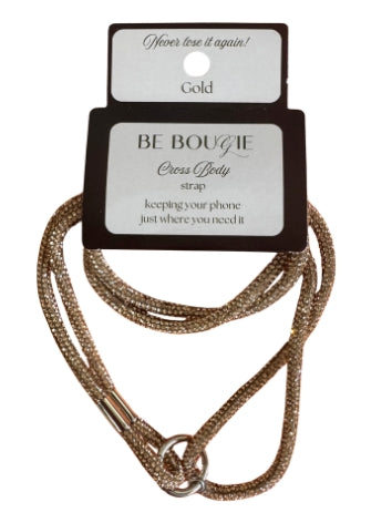 Cross Body Phone Strap - Gold Sparkly
