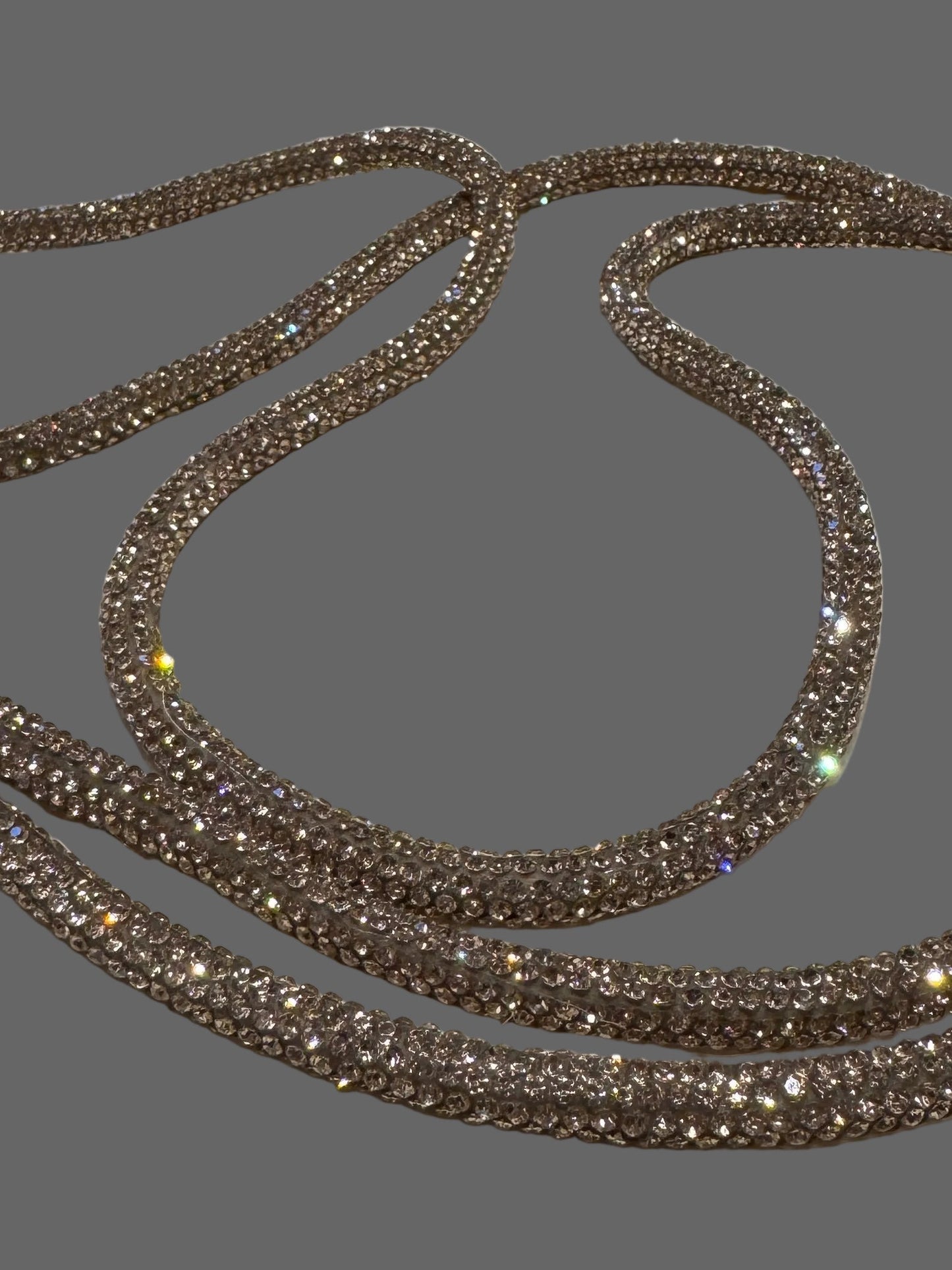 Gold sparkly cross body phone strap lanyard