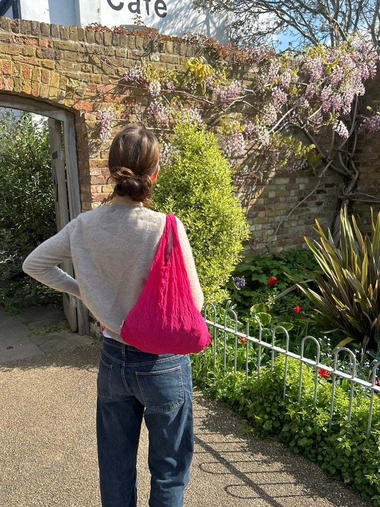 Hot Pink Sustainable Stretchy Tote