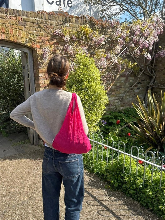 Hot Pink Sustainable Stretchy Tote