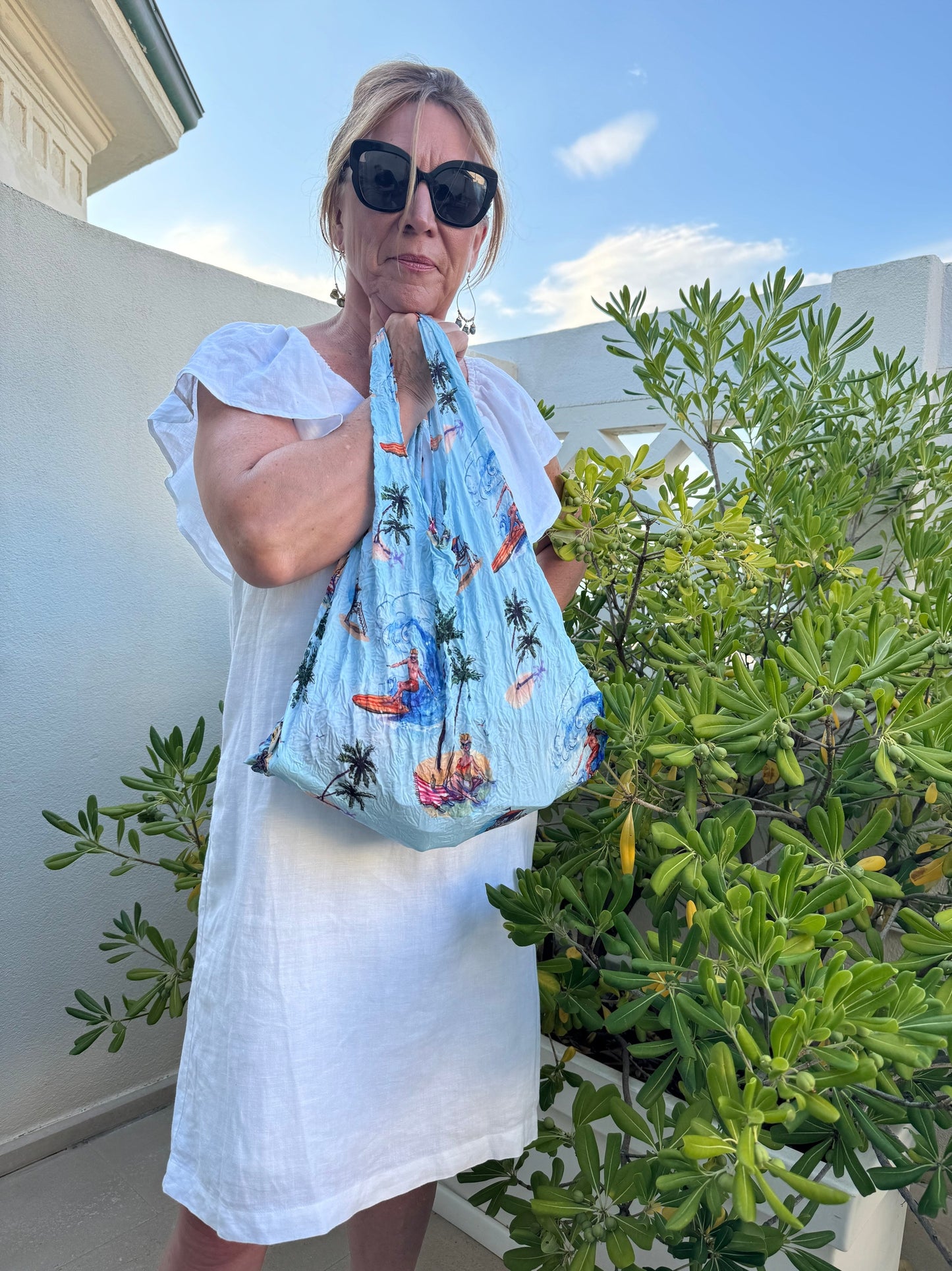 Tote Bag Sun, Sea & Surf Sustainable Stretchy Eco Shopper
