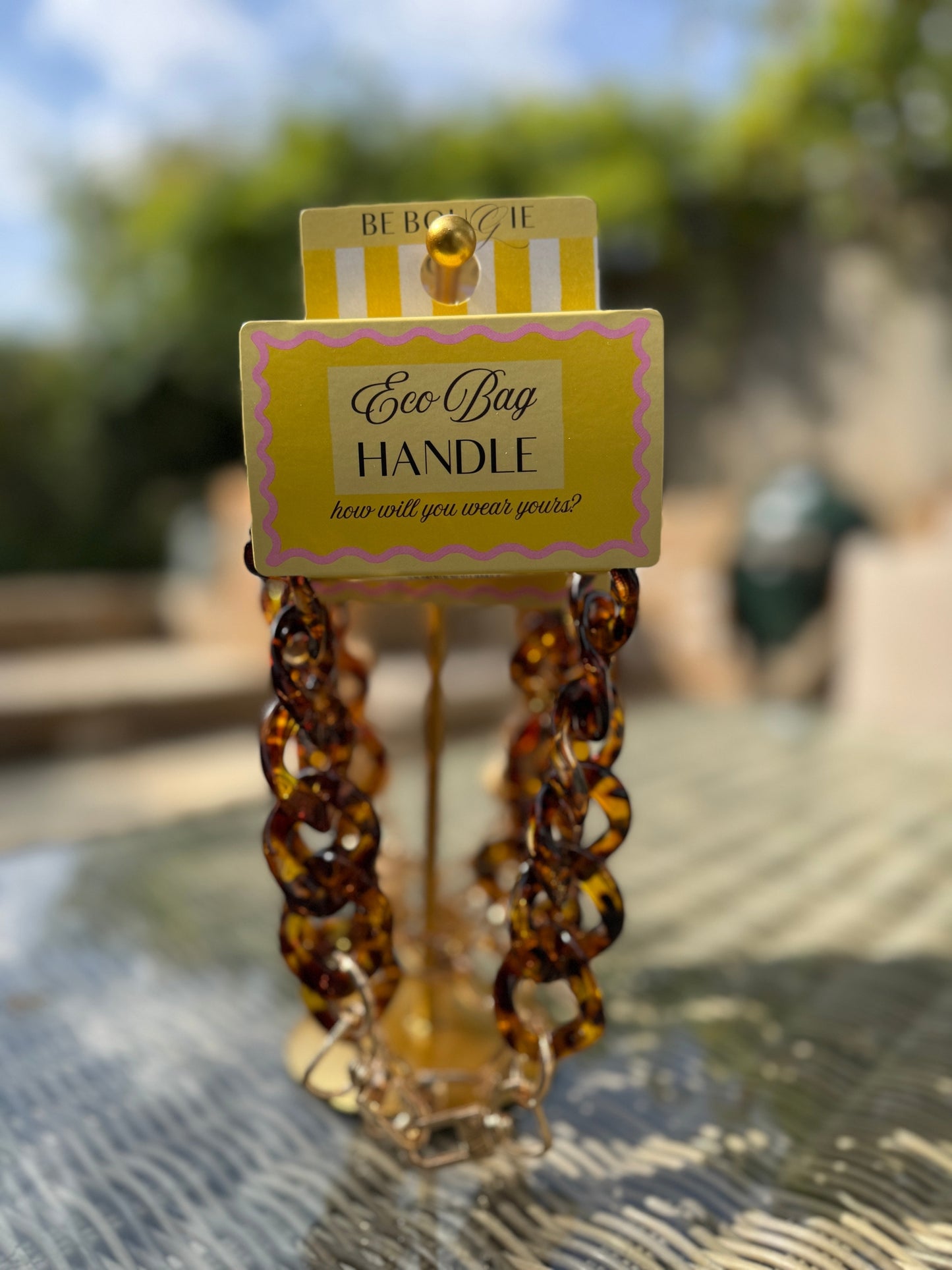 Tortoiseshell Acrylic Handle for your Eco Bag image 3