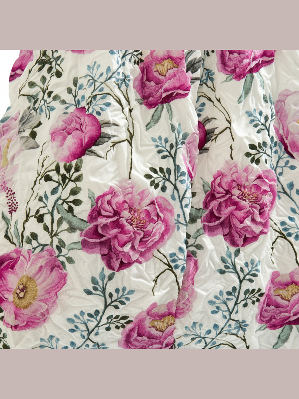 Be Bougie Poppalicious sustainable tote bag featuring a white fabric with a vibrant pink poppy floral print pattern.