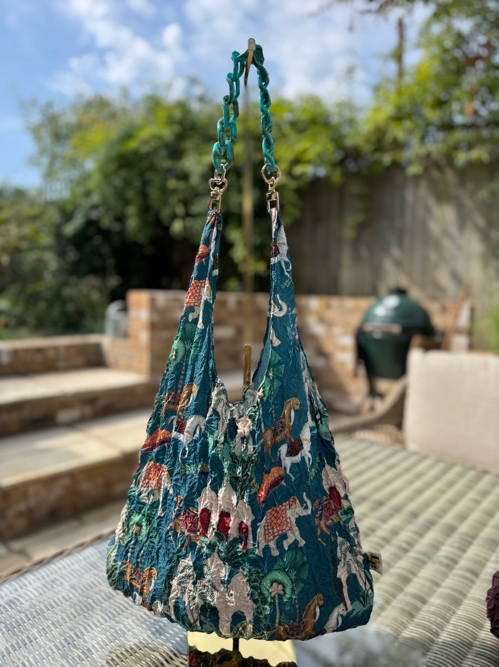 Turquoise Acrylic Handle for your Eco Bag image 2