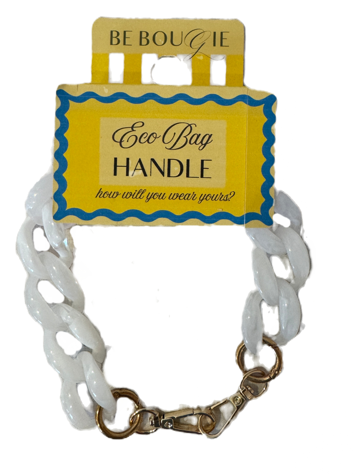 White Acrylic Handle for your Eco Bag image 0